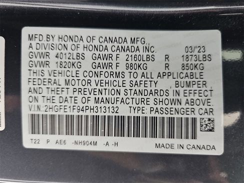 Certified 2023 Honda Civic Touring image 46