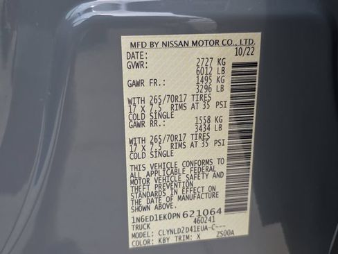 Used 2023 Nissan Frontier PRO-4X w/ Pro Convenience Package AWD/4WD image 37