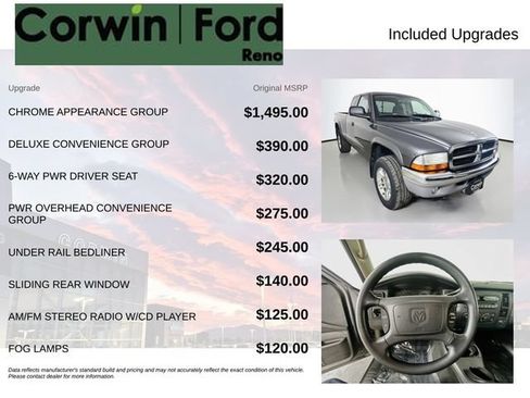 Used 2004 Dodge Dakota SLT w/ Chrome Appearance Group AWD/4WD image 3
