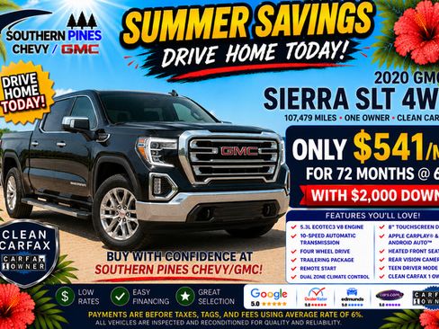 Used 2020 GMC Sierra 1500 SLT w/ SLT Premium Plus Package AWD/4WD image 5