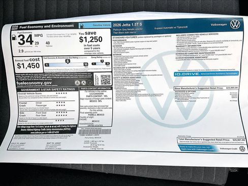 New 2026 Volkswagen Jetta S image 31