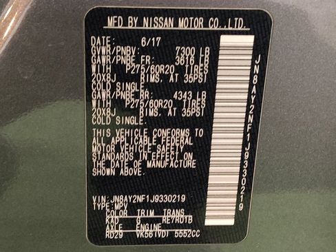 Used 2018 Nissan Armada Platinum w/ Captain Seat Package image 33