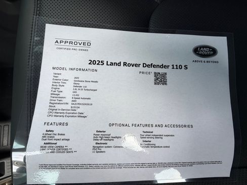 Used 2025 Land Rover Defender 110 S AWD/4WD image 33
