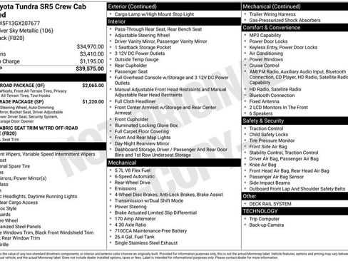 Used 2016 Toyota Tundra SR5 w/ TRD Off Road Package RWD image 38
