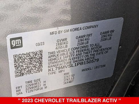 Used 2023 Chevrolet TrailBlazer ACTIV FWD image 38