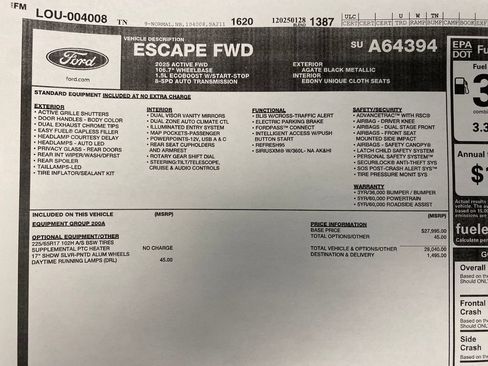 Used 2025 Ford Escape Active image 32