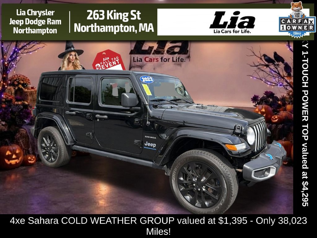 Certified 2023 Jeep Wrangler Unlimited Sahara w/ Cold Weather Group AWD/4WD image 1