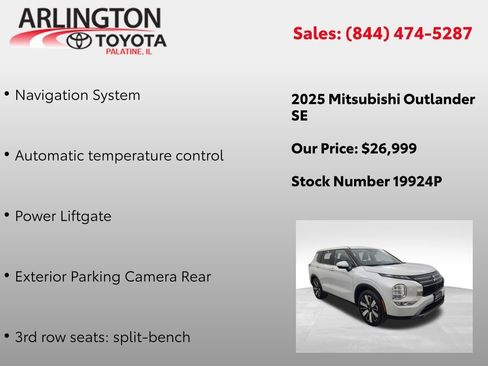 Used 2025 Mitsubishi Outlander SE image 3