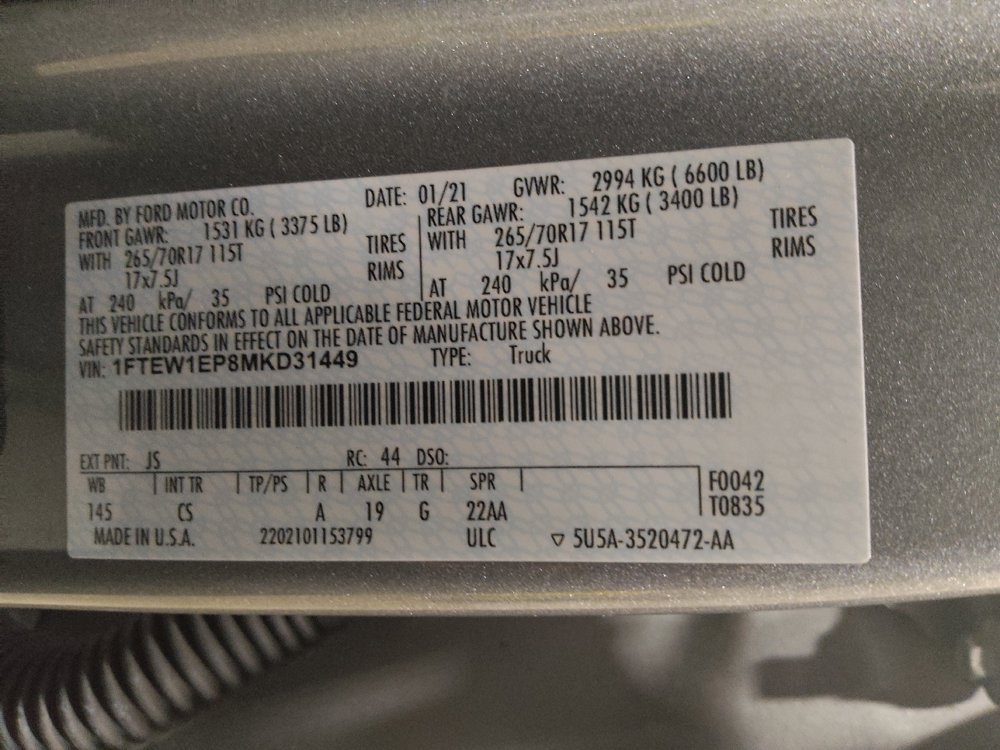 Used 2021 Ford F150 XL w/ Equipment Group 101A High AWD/4WD image 33