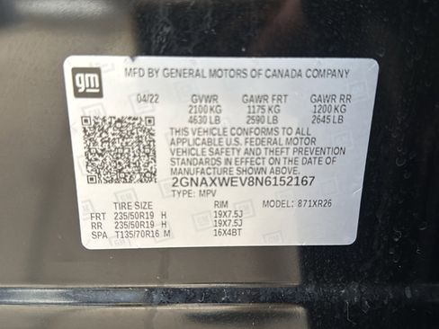 Used 2022 Chevrolet Equinox RS w/ RS Leather Package image 50