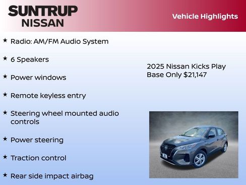 New 2025 Nissan Kicks Play S image 8