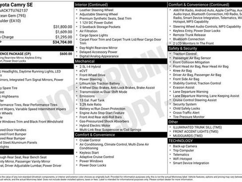 Used 2026 Toyota Camry SE w/ Convenience Package FWD image 8