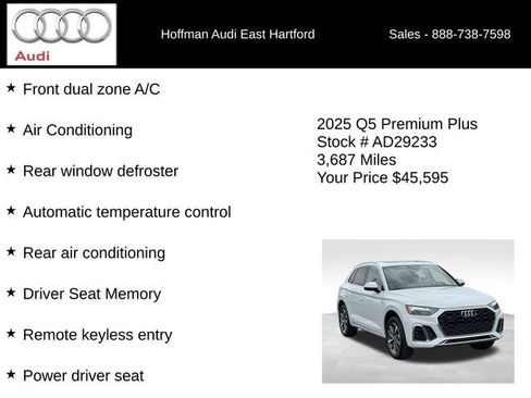Certified 2025 Audi Q5 2.0T Premium Plus w/ Premium Plus Package AWD/4WD image 24