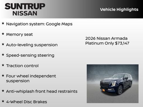 New 2026 Nissan Armada Platinum image 8