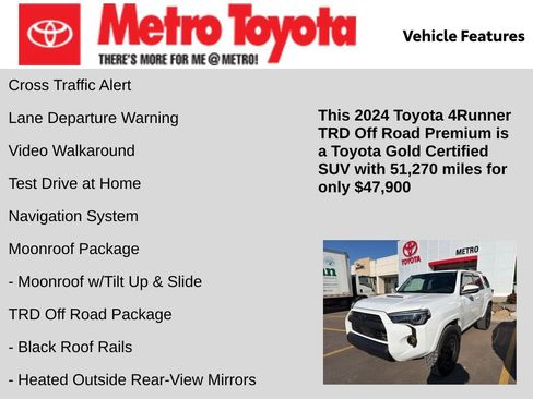 Certified 2024 Toyota 4Runner TRD Off-Road Premium w/ Moonroof Package image 21