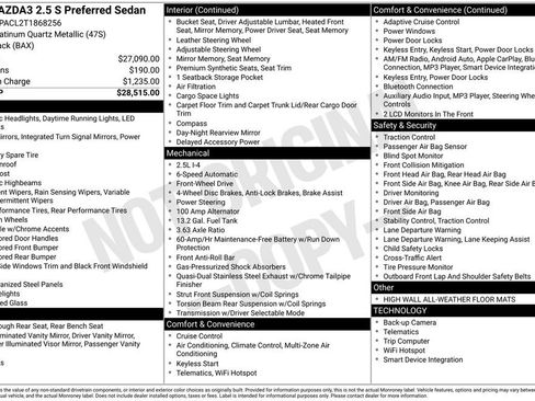 New 2026 MAZDA MAZDA3 2.5 S Sedan w/ Preferred Pkg image 11