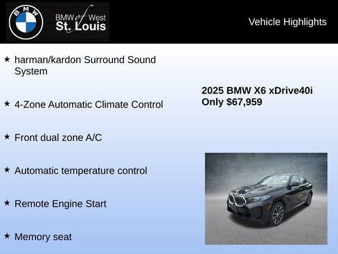 Used 2025 BMW X6 xDrive40i AWD/4WD image 16