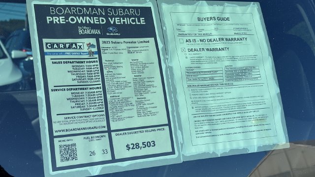 Used 2023 Subaru Forester Limited AWD/4WD image 28