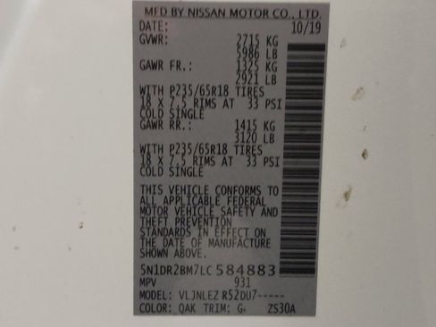 Used 2020 Nissan Pathfinder SV AWD/4WD image 33