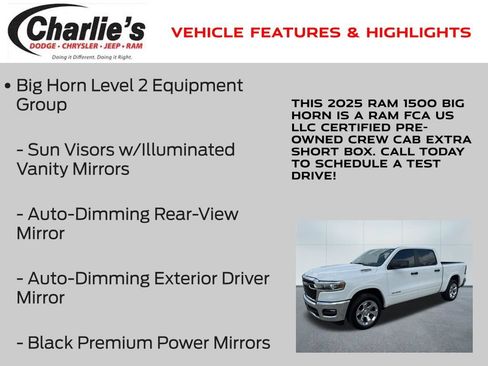 Certified 2025 RAM 1500 Big Horn AWD/4WD image 13