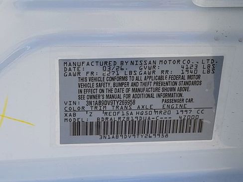 New 2026 Nissan Sentra SR FWD image 13