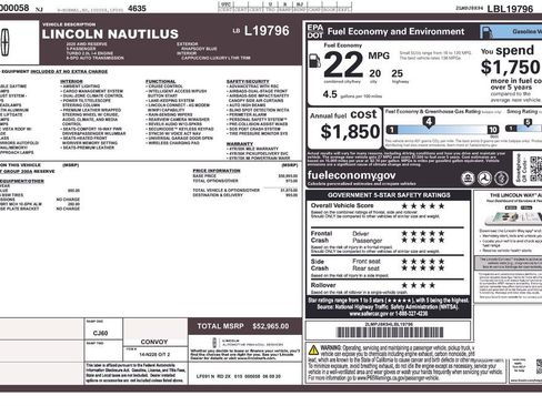 Used 2020 Lincoln Nautilus Reserve AWD/4WD image 2