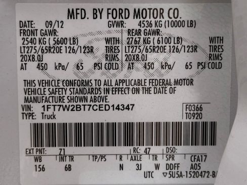 Used 2012 Ford F250 Lariat w/ Lariat Ultimate Pkg AWD/4WD image 48