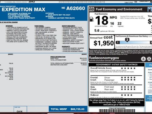 Used 2022 Ford Expedition Max Platinum AWD/4WD image 4