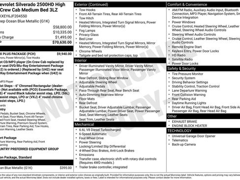 Used 2018 Chevrolet Silverado 2500 High Country w/ Duramax Plus Package image 3