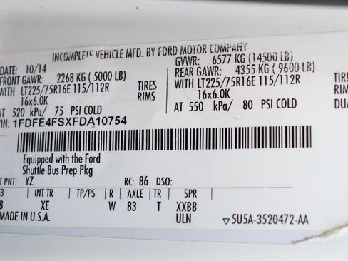 Used 2015 Ford E-450 and Econoline 450 Super Duty w/ Shuttle Bus Prep Package image 36