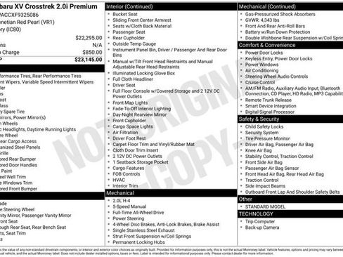 Used 2015 Subaru Crosstrek 2.0i Premium image 3