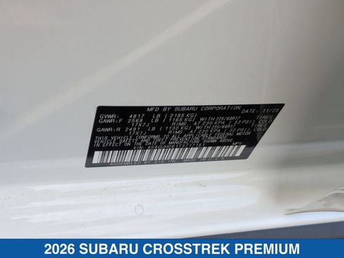 Certified 2026 Subaru Crosstrek 2.5i Premium AWD/4WD image 28