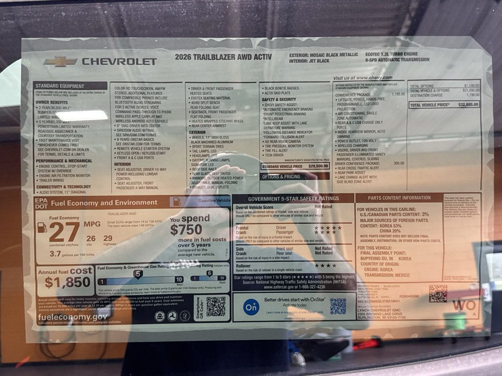 New 2026 Chevrolet TrailBlazer ACTIV w/ Convenience Package AWD/4WD image 39