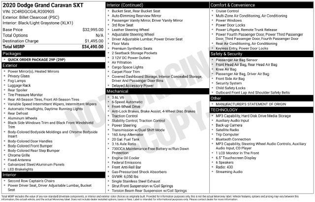 Used 2020 Dodge Grand Caravan SXT FWD image 6