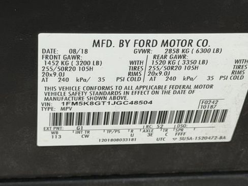 Used 2018 Ford Explorer Sport w/ Equipment Group 401A AWD/4WD image 31