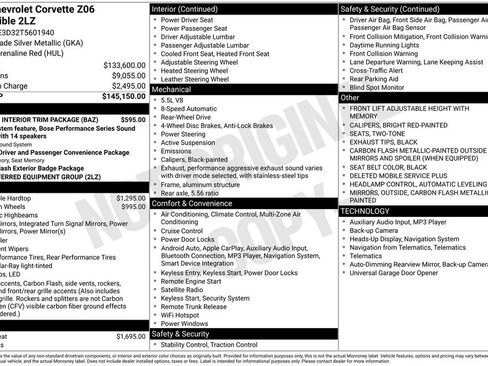 Used 2026 Chevrolet Corvette Z06 w/ Stealth Interior Trim Package image 6