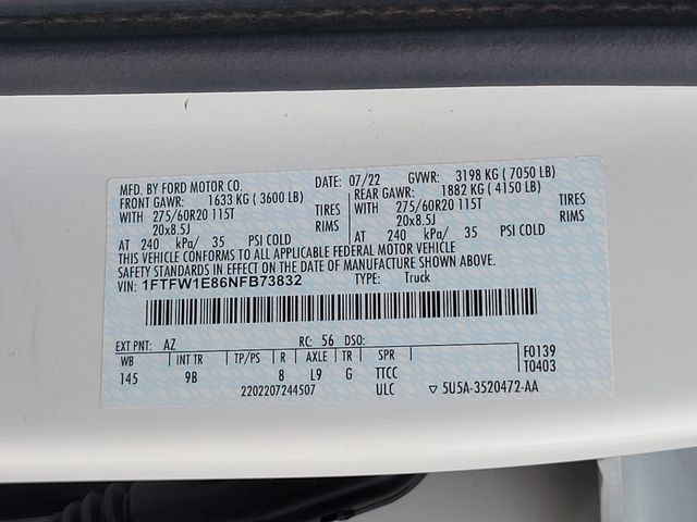 Used 2022 Ford F150 Platinum w/ Equipment Group 701A High AWD/4WD image 18