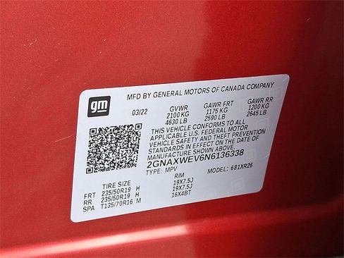 Certified 2022 Chevrolet Equinox RS w/ Infotainment Package image 31