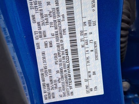 Used 2022 Ford Ranger Lariat w/ Equipment Group 501A High image 21