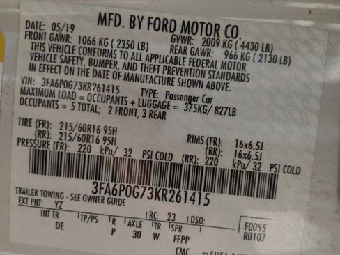 Used 2019 Ford Fusion S FWD image 33