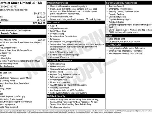 Used 2016 Chevrolet Cruze LS image 2