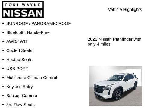 New 2026 Nissan Pathfinder Platinum AWD/4WD image 7