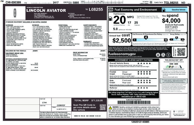 Certified 2026 Lincoln Aviator Reserve AWD/4WD image 33