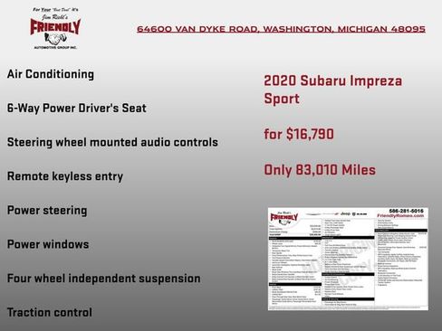 Used 2020 Subaru Impreza 2.0i Sport AWD/4WD image 5