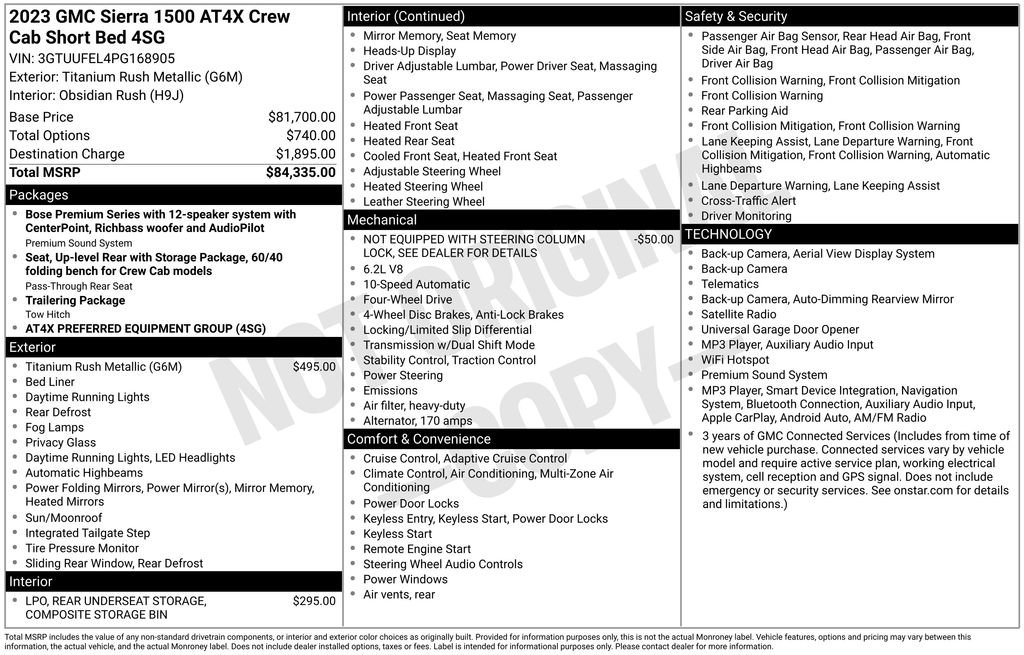 Used 2023 GMC Sierra 1500 AT4X AWD/4WD image 9