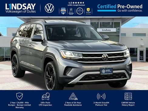 Certified 2022 Volkswagen Atlas SE w/ Black Wheel Package image 1