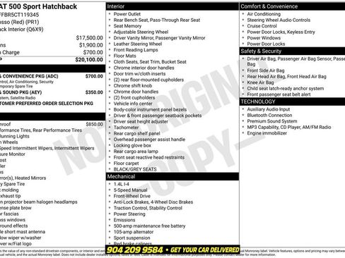 Used 2012 FIAT 500 Sport w/ Safety & Convenience Pkg FWD image 2