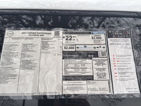 New 2025 Nissan Pathfinder Platinum w/ Cargo Package image 12