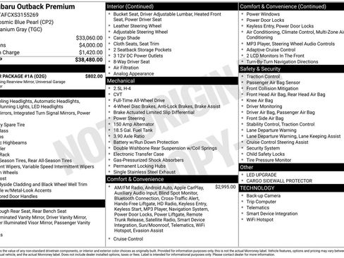 Certified 2025 Subaru Outback Premium w/ Popular Package #1A image 22