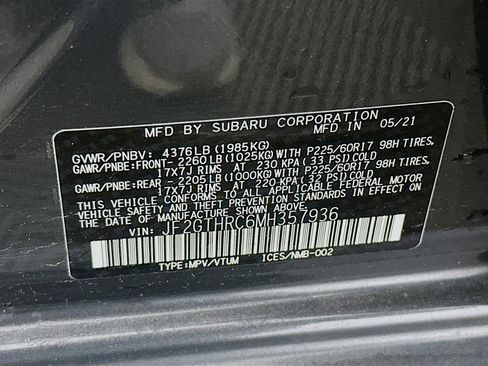 Used 2021 Subaru Crosstrek 2.5i Sport w/ Popular Package #2B image 12